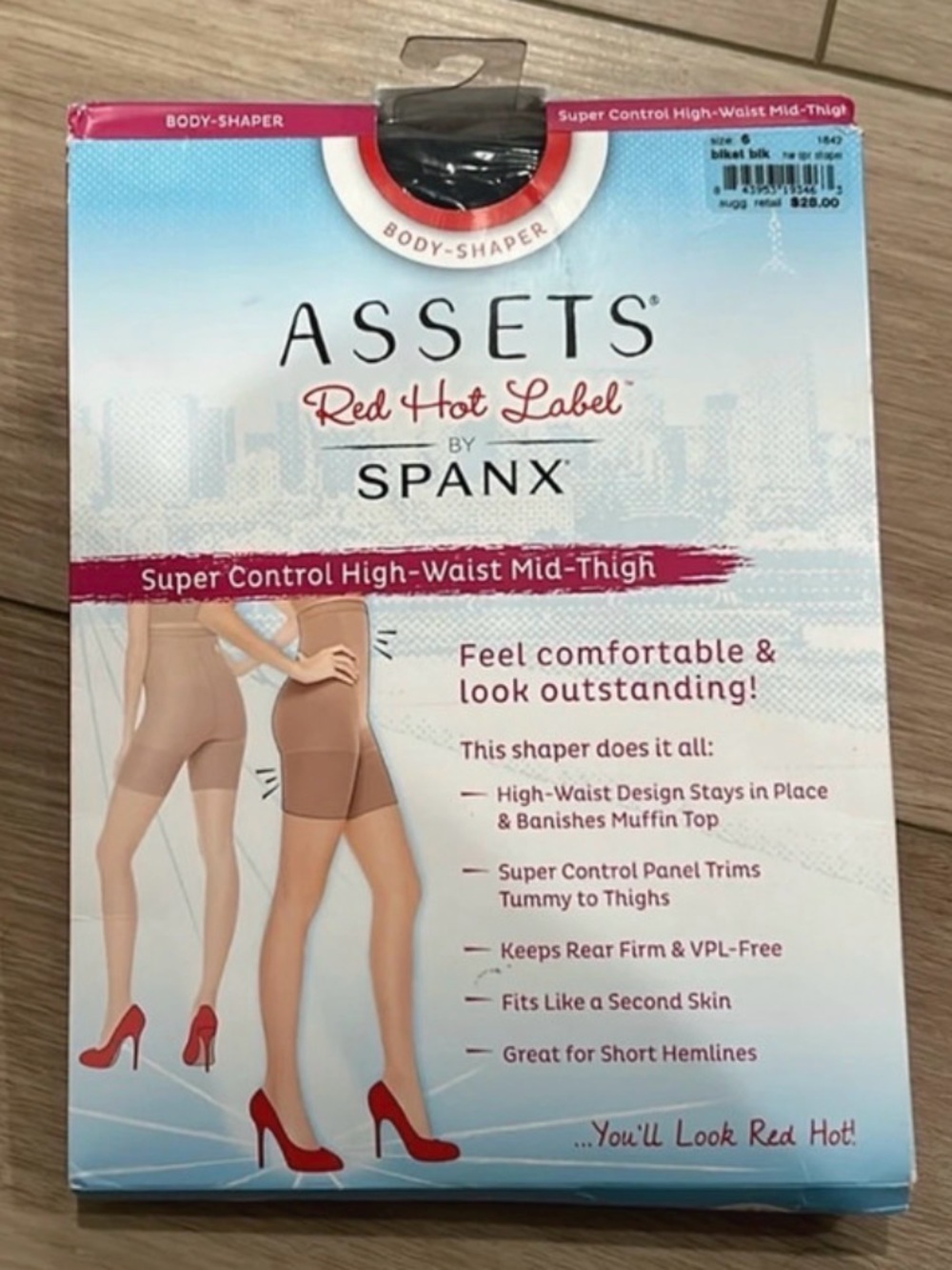 SPANX Assets Red Hot Label Super Control High-Waist Mid-Thigh Shaper - black